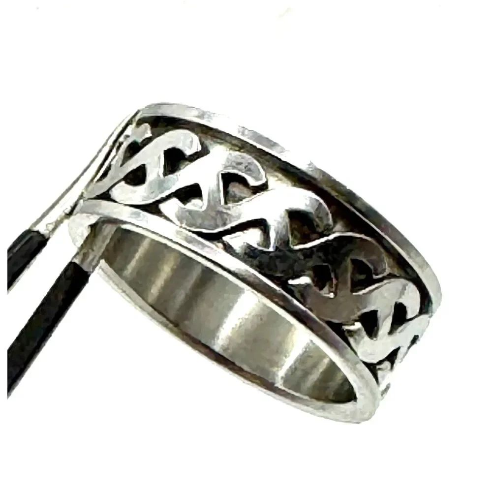 Celtic Spinning Ring Stainless Steel Size 8 Unisex Irish Heritage Jewelry Unisex